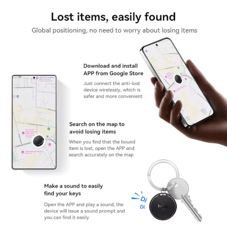 อุปกรณ์ติดตามจีพีเอส HOCO E96A ANDROID GPS TAG สำหรับแอนดรอยด์ รองรับ GOOGLE FIND MY DEVICE สีน้ำเงิน_2